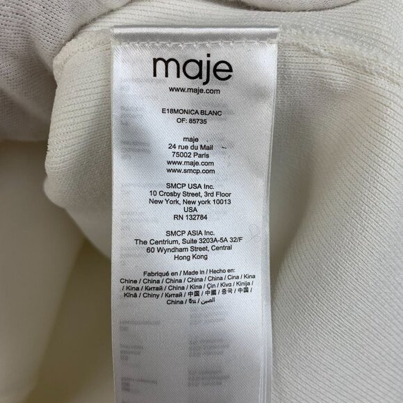 NWT Maje Monica sweater In White Size 3 (L) - Picture 12 of 13